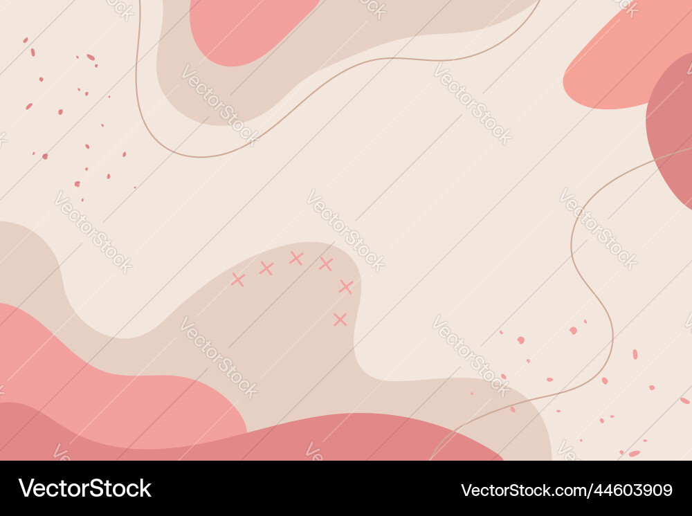 Hand drawn abstract background with flat design vector image