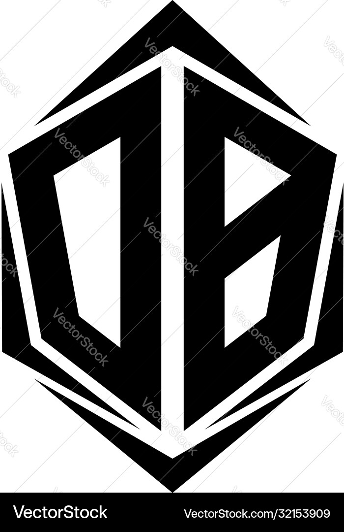Initial db logo design vector image