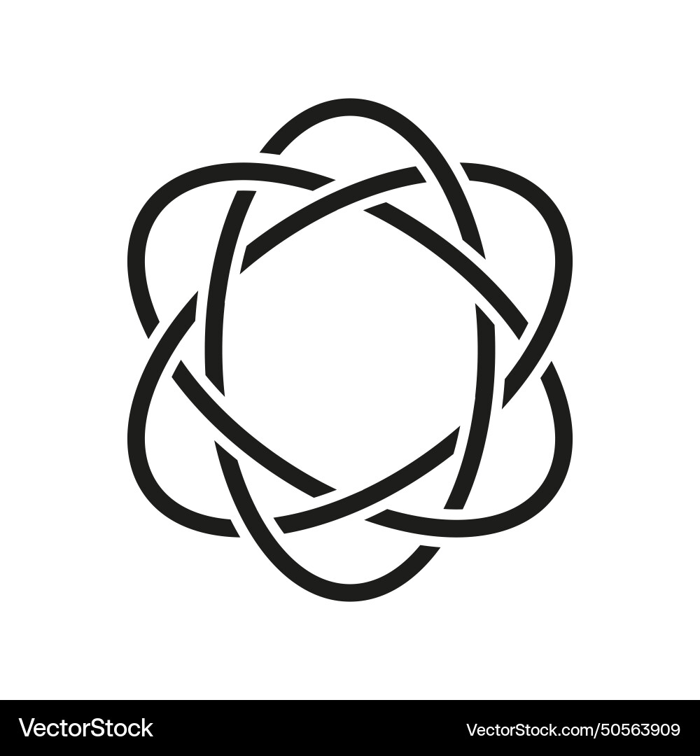 Interlaced rings pattern unity complexity art Interlaced rings pattern unity complexity art vector image