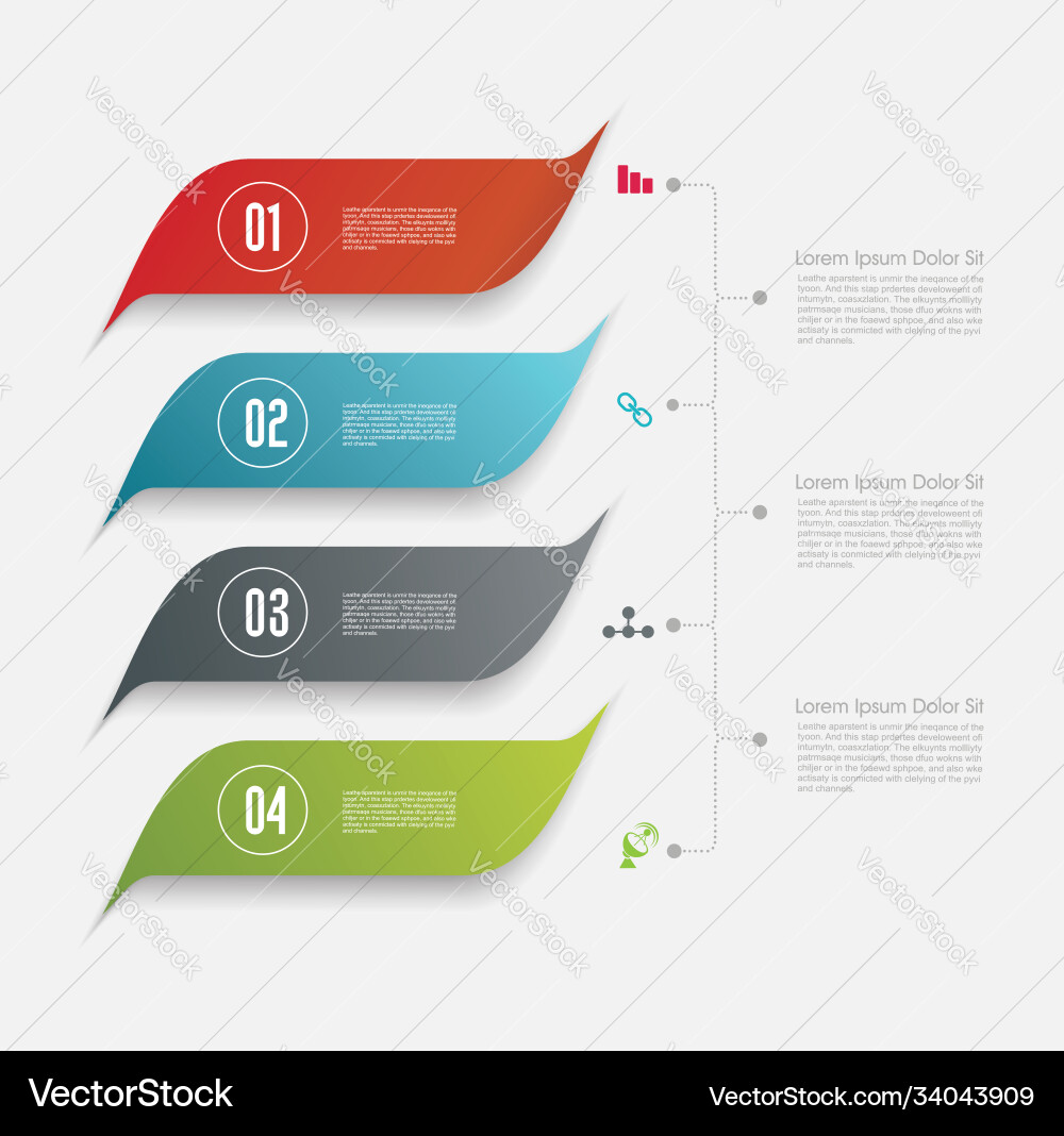 Minimal timeline or option line design vector image