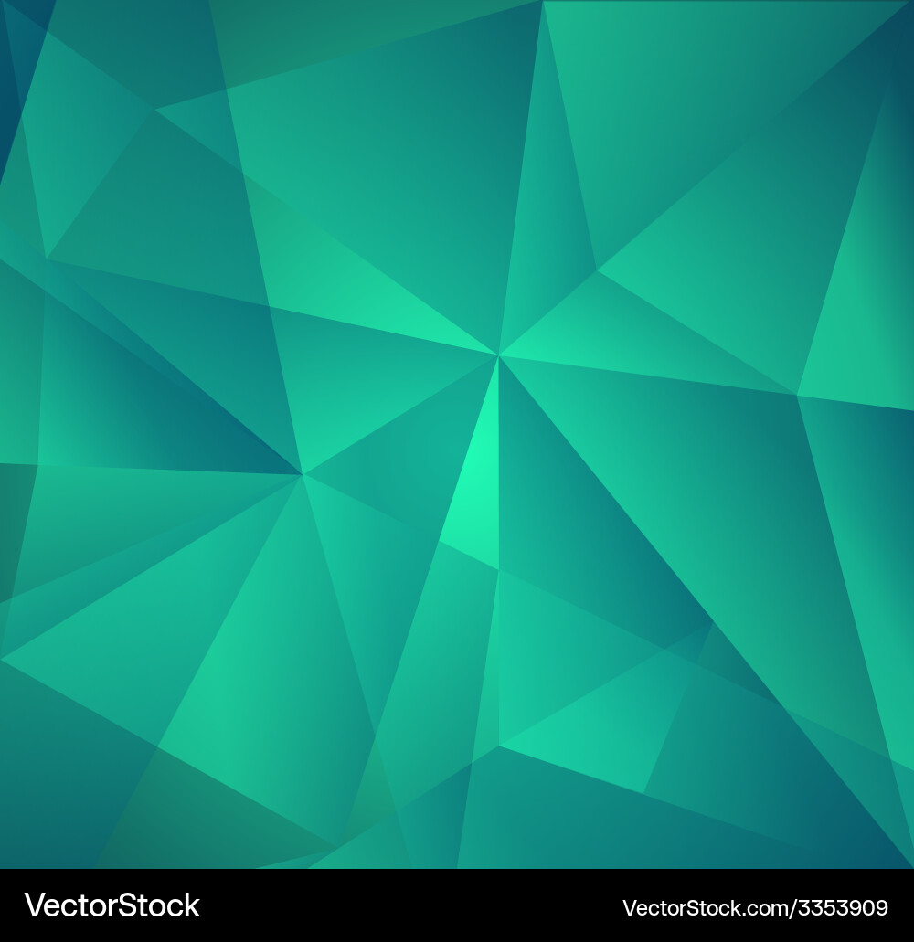 Mosaic Green Triangle Background Vector Image
