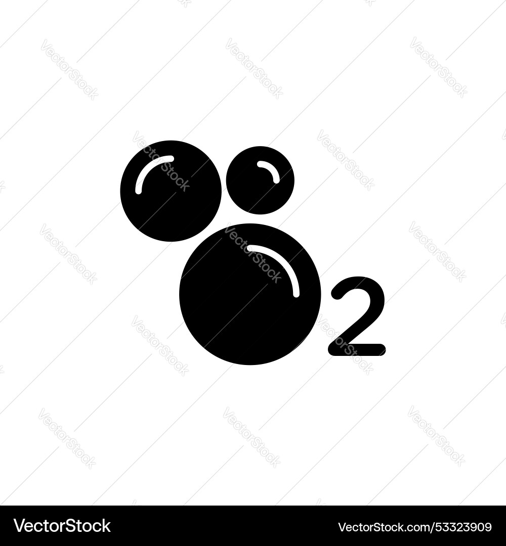 Oxygen o2 icon isolated on white background Vector Image