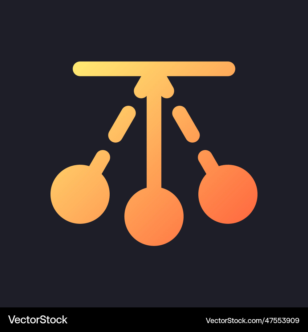 Pendulum animation orange solid gradient ui icon Pendulum animation orange solid gradient ui icon vector image