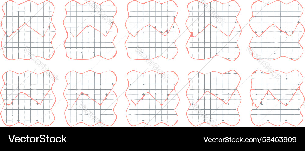 Repeating Bar Chart Grid Vector Image