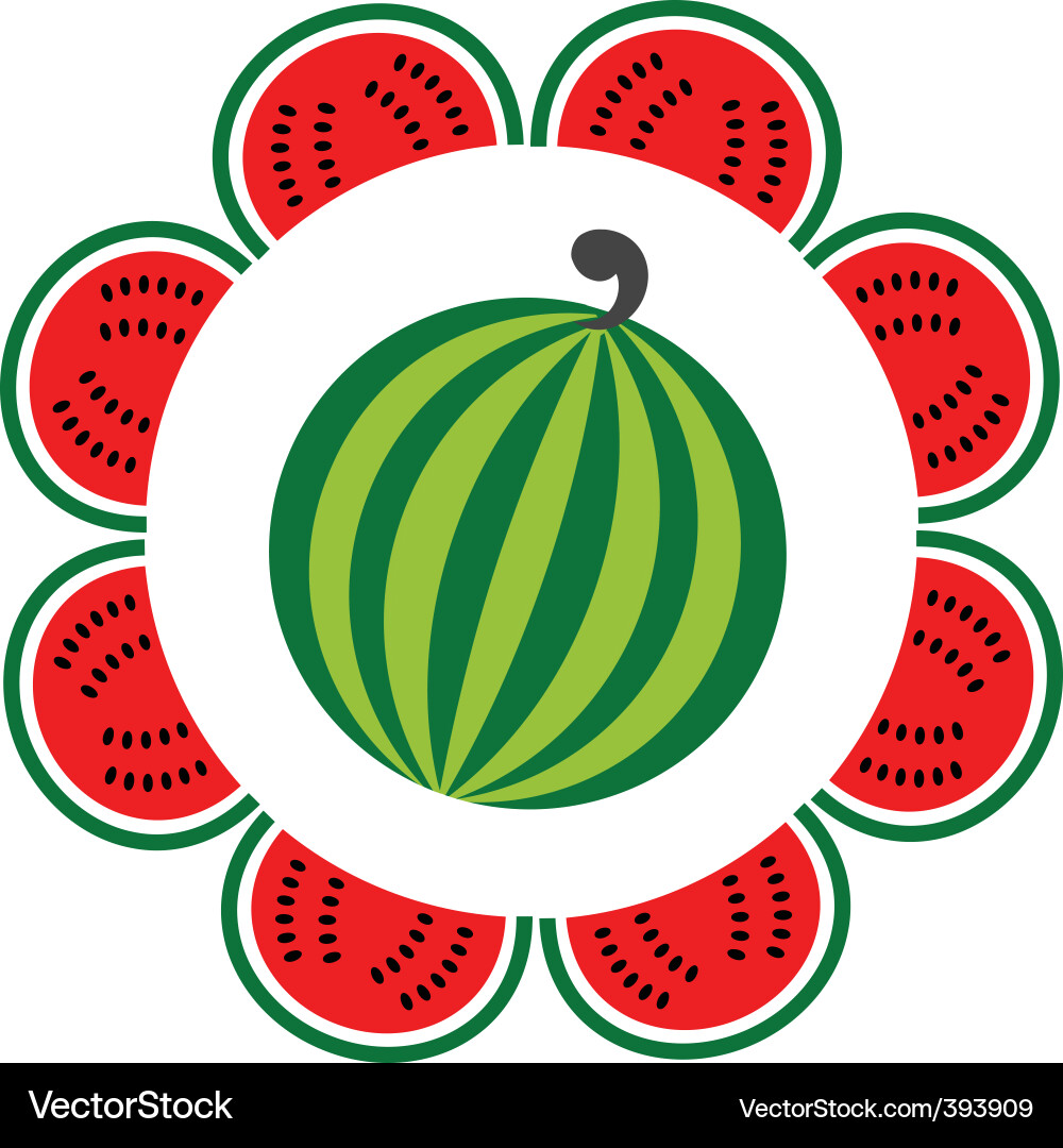 Watermelon Slice Vector Image