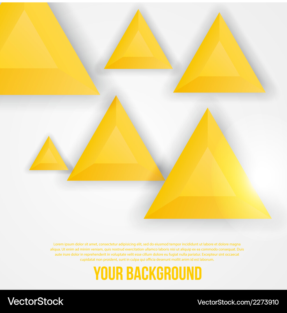 Abstract triangles template object web vector image