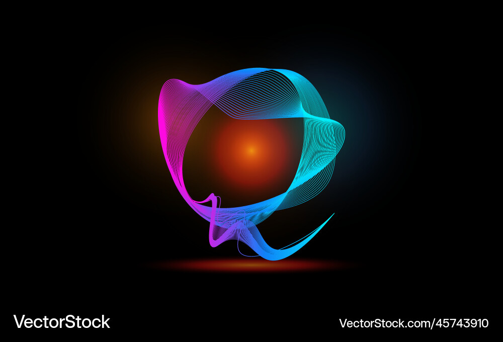 Abstract wave line background with beautiful Vector Image