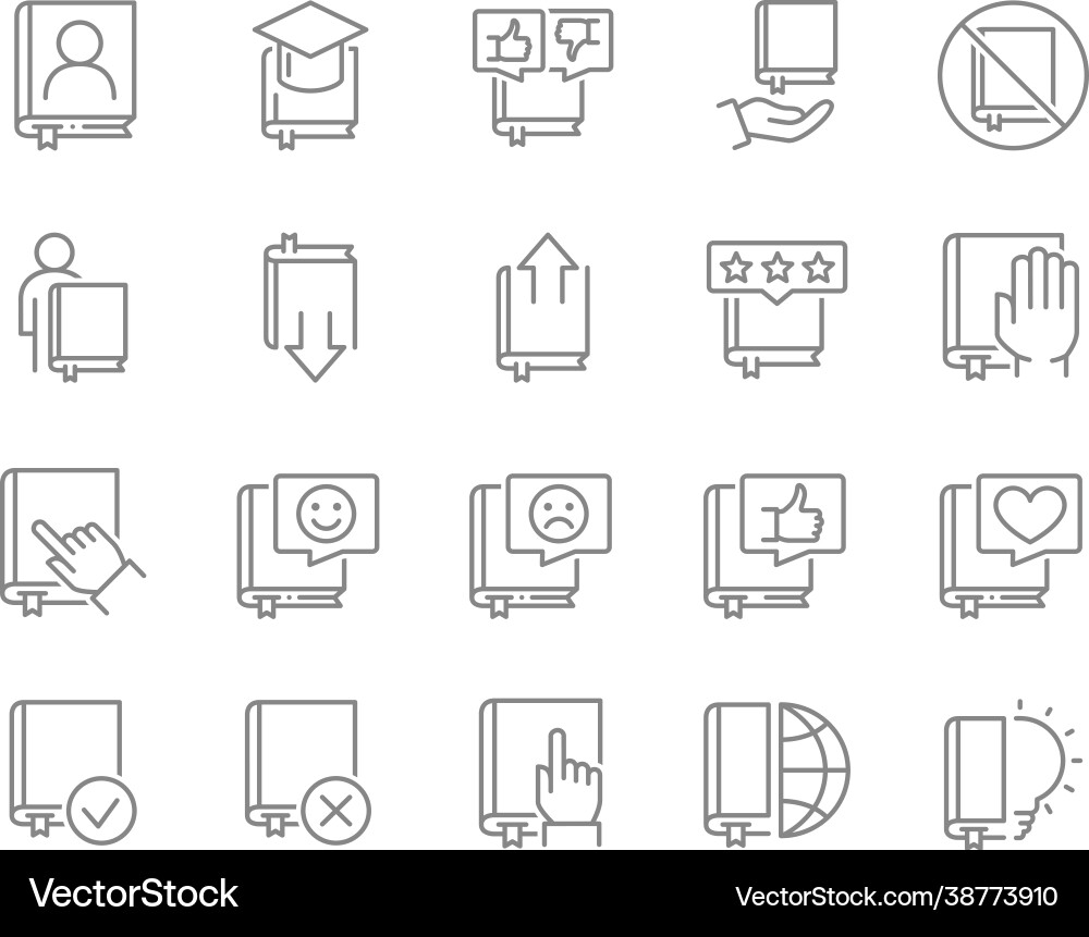 Buchlinie Icons brainstorm encyclopedia Buchlinie Icons brainstorm encyclopedia vektorbild