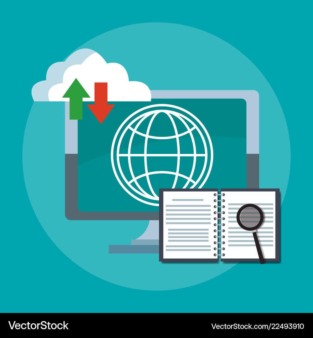 Cloud computing technology Cloud computing technology vector image