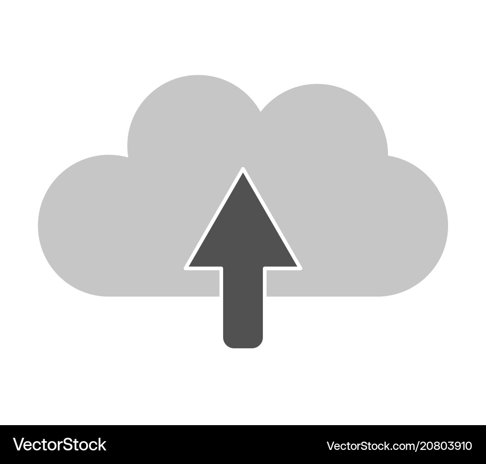 Cloud upload icon vector image