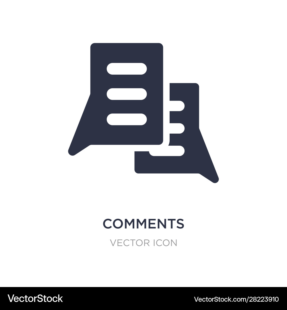 Comments icon on white background simple element Comments icon on white background simple element vector image