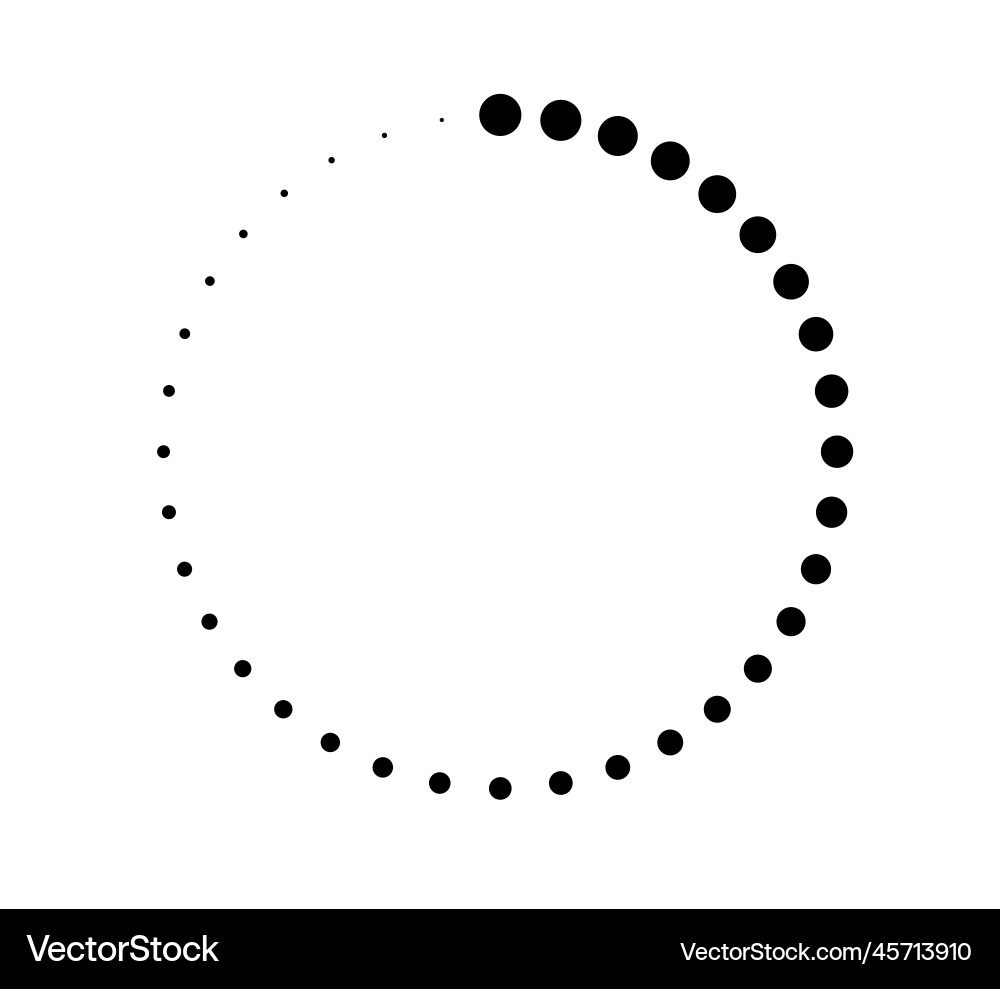 Dotted Gradient Circle - Halftone Effect vector image