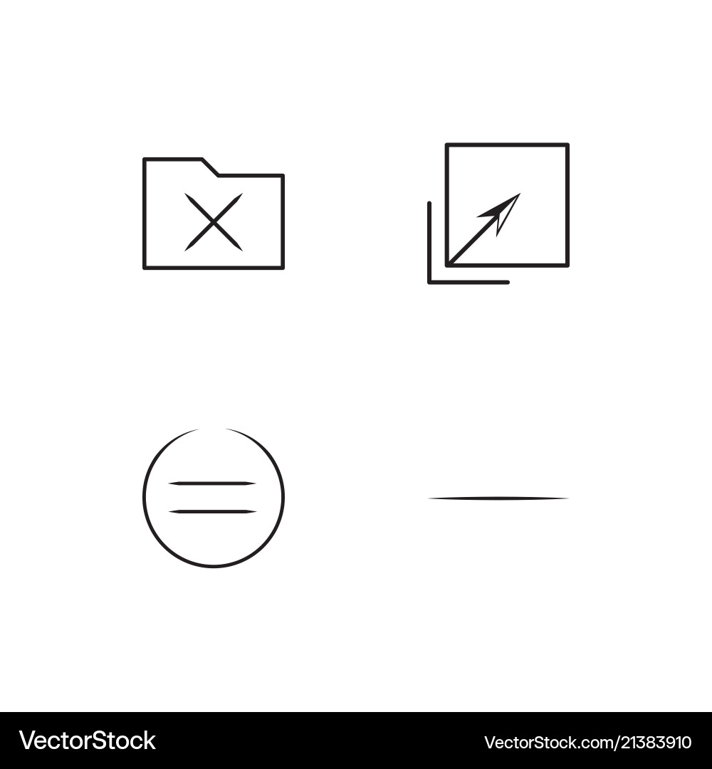 Essential linear icons set simple outline Vector Image