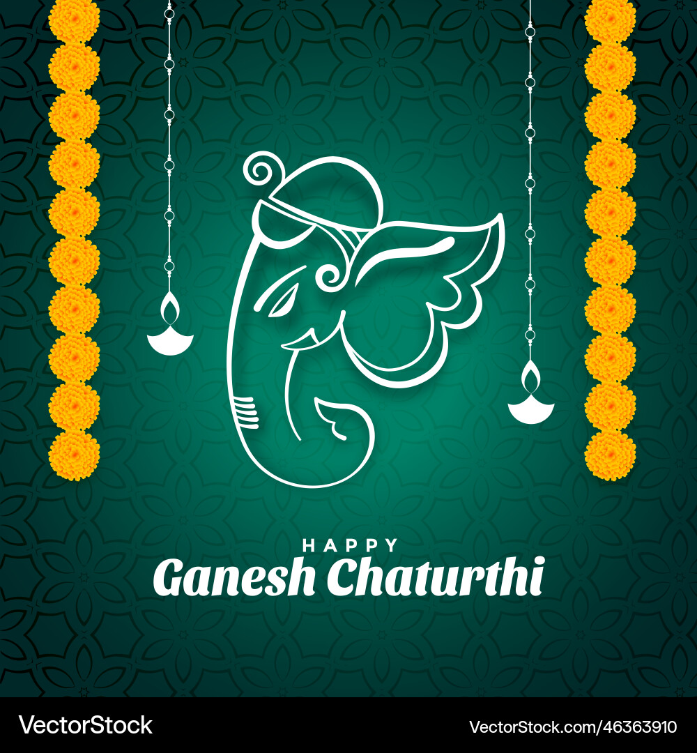 Ganesh chaturthi Festival wünscht Karte Ganesh chaturthi Festival wünscht Karte vektorbild