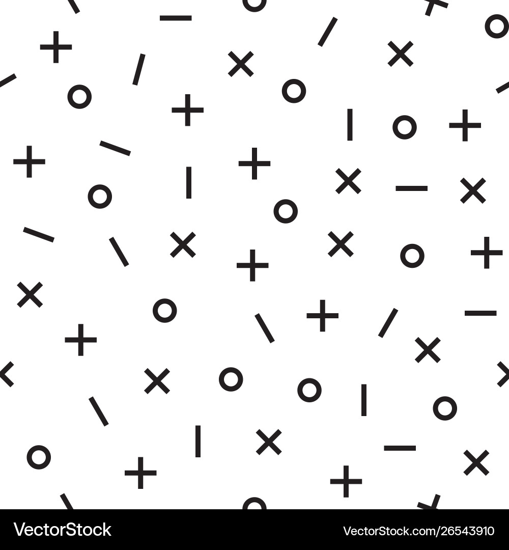 Geometric memphis seamless pattern use vector image