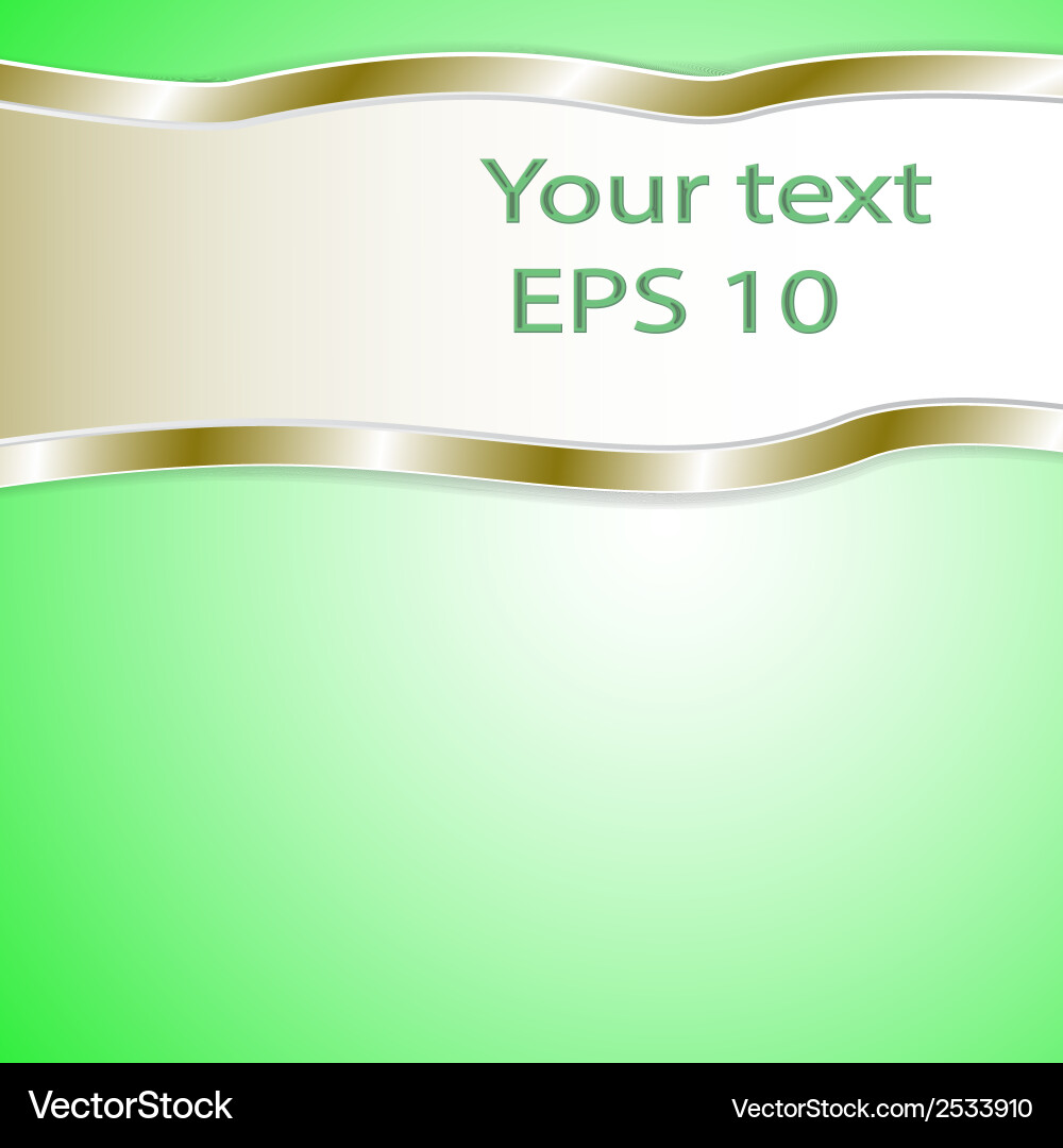Graphic green background for text and message Vector Image