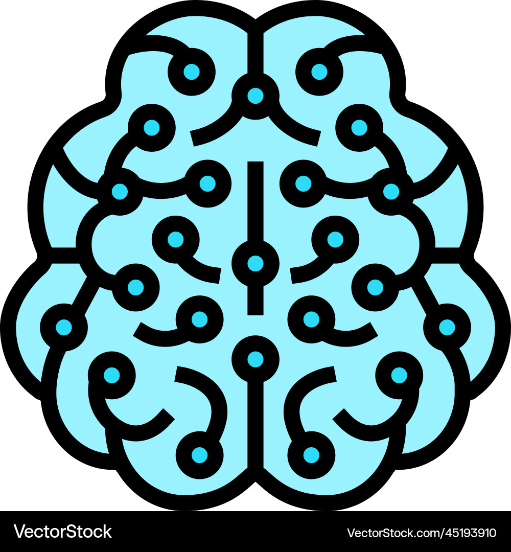 Intelligence Brain Icon Royalty Free Vector Image