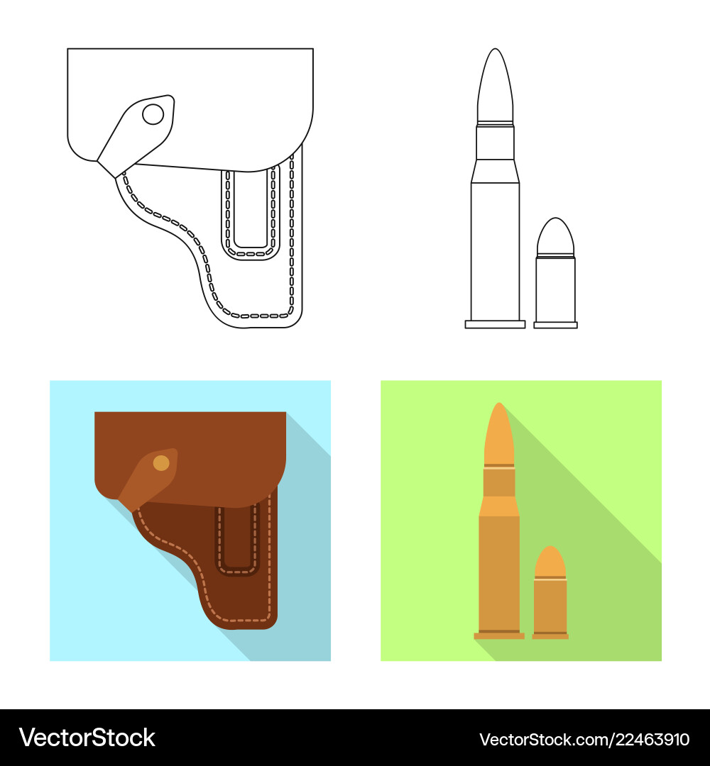 Isolated object of weapon and gun symbol vector image