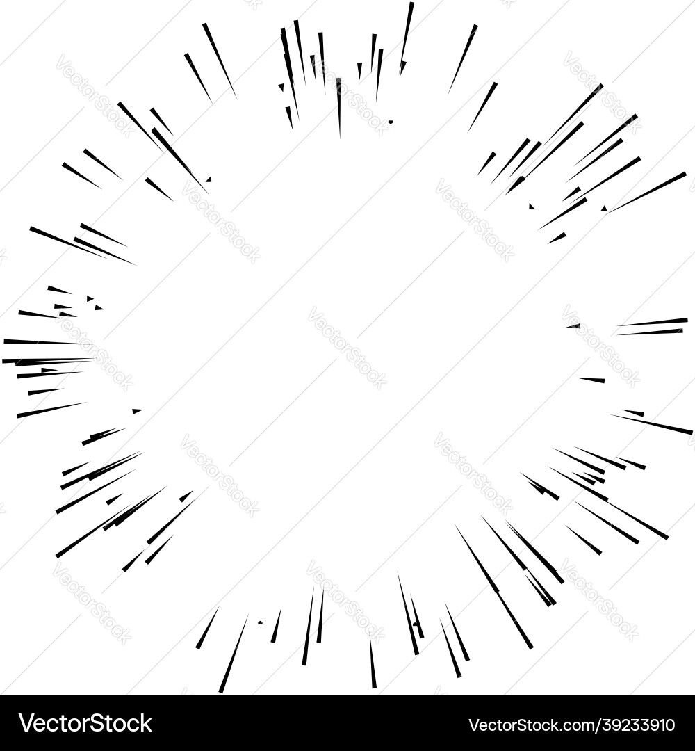 Radial radiating dynamic rays beams lines vector image