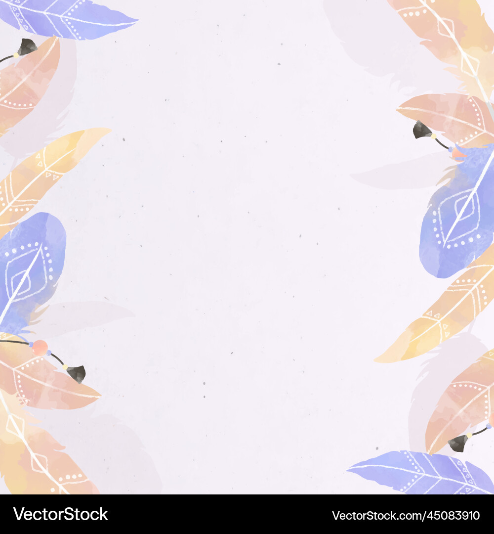 Rectangular bohemian style border vector image