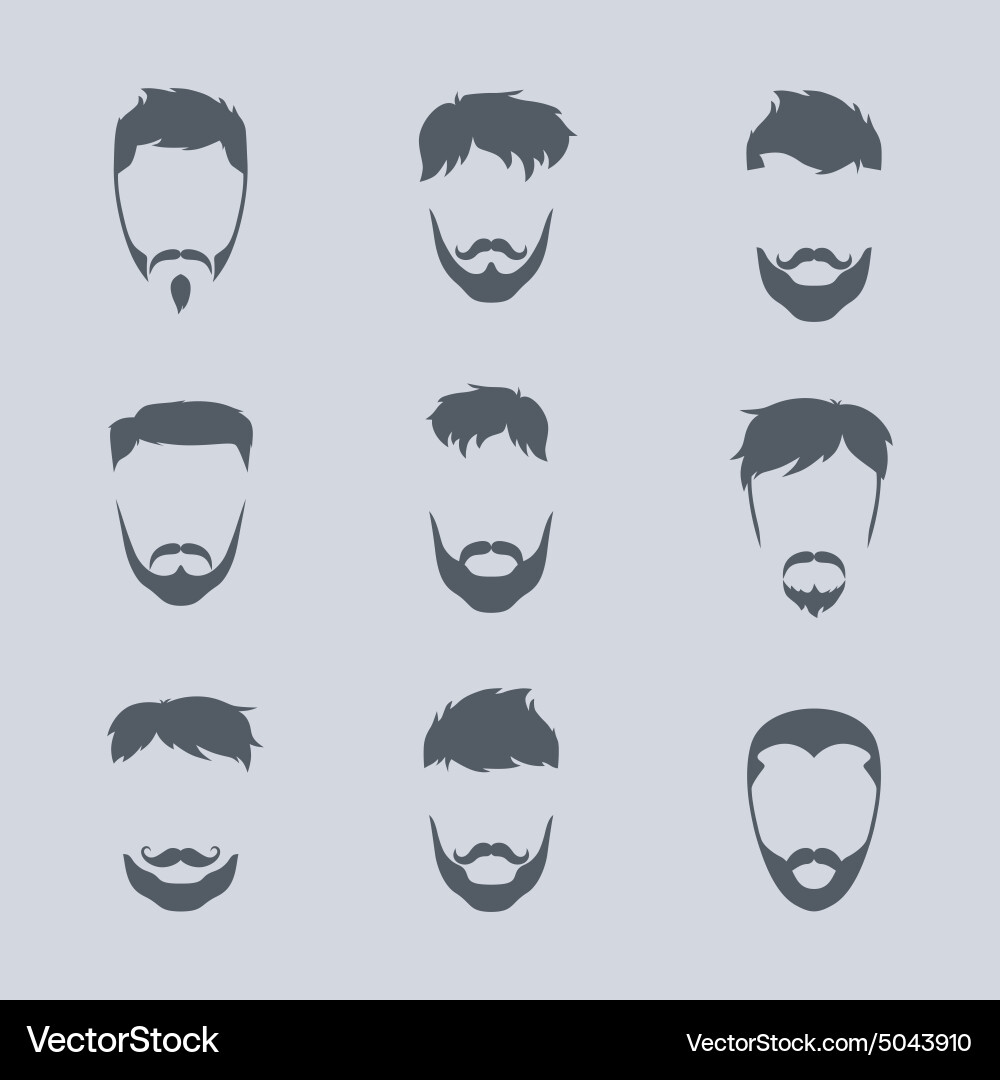 Retro Geek Art - Mustache Style vector image