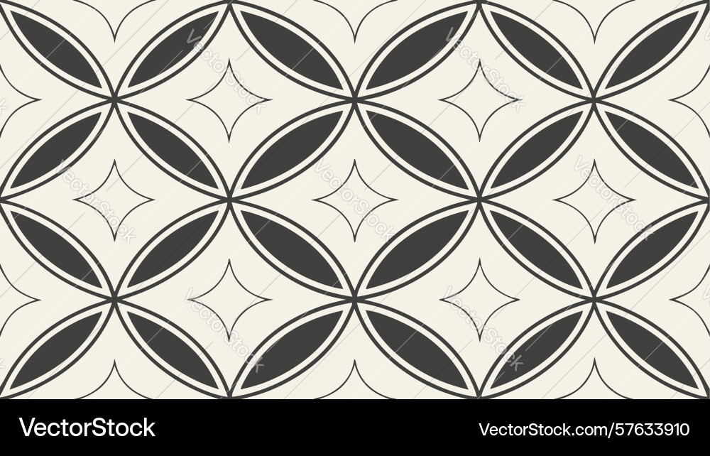 Retro geometric circular grid pattern design vector image