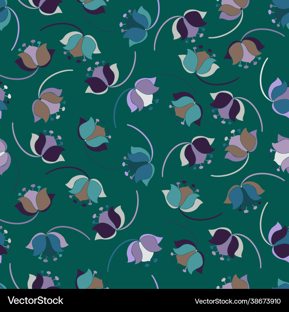 Seamless colorful design pattern botanical Seamless colorful design pattern botanical vector image