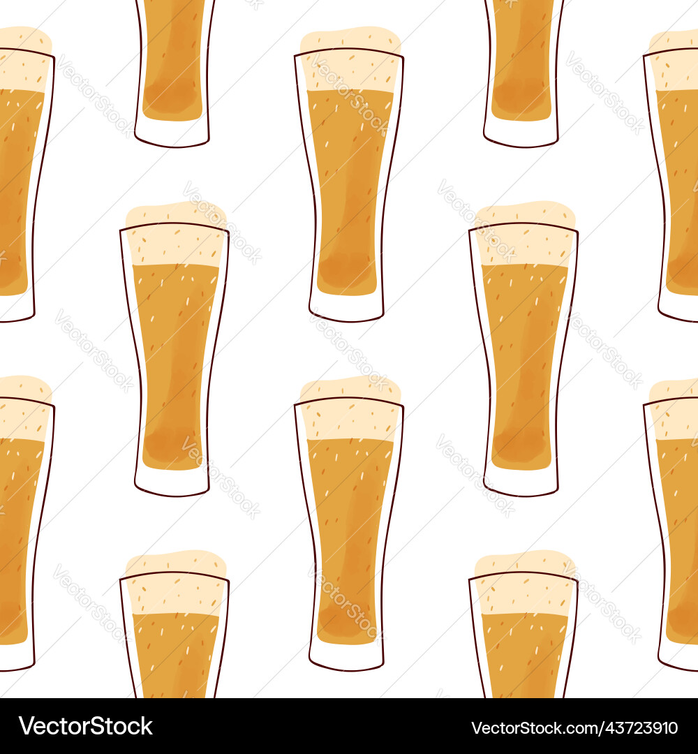 Seamless pattern with stylized mug Vector Image