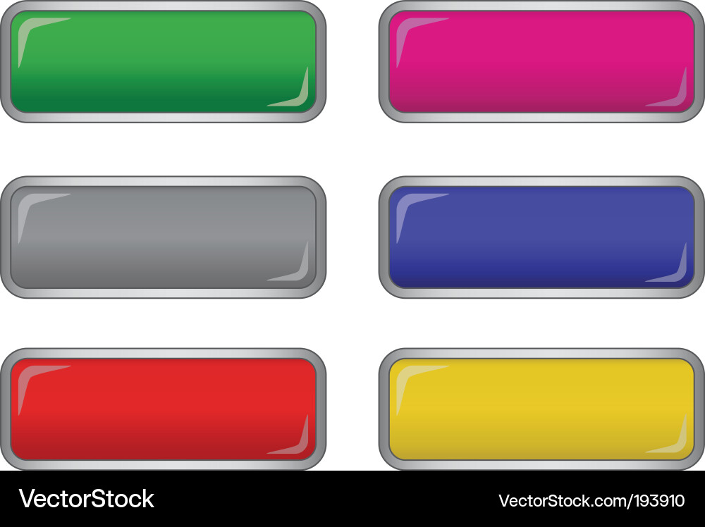 Shiny Glossy Buttons Vector Image