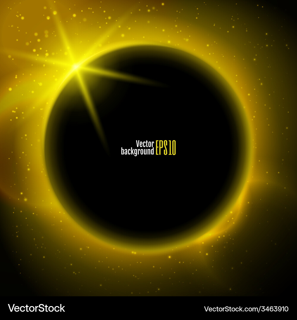 Solar Eclipse - Planet in Space vector image