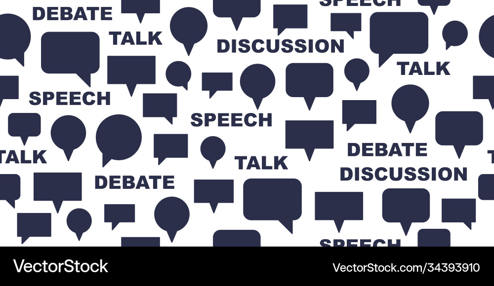 Speech bubbles seamless background endless Vector Image