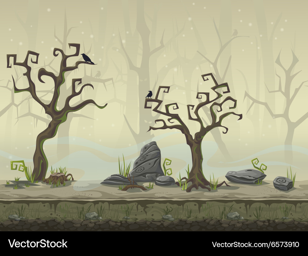 Swamp Background - Game Environment vector image