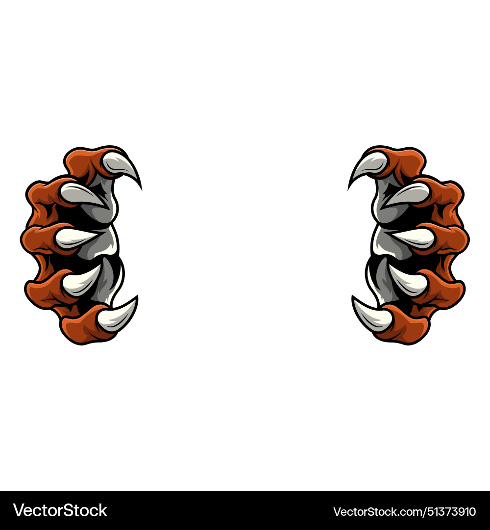 Tiger Claw Mascot Logo Vector Image