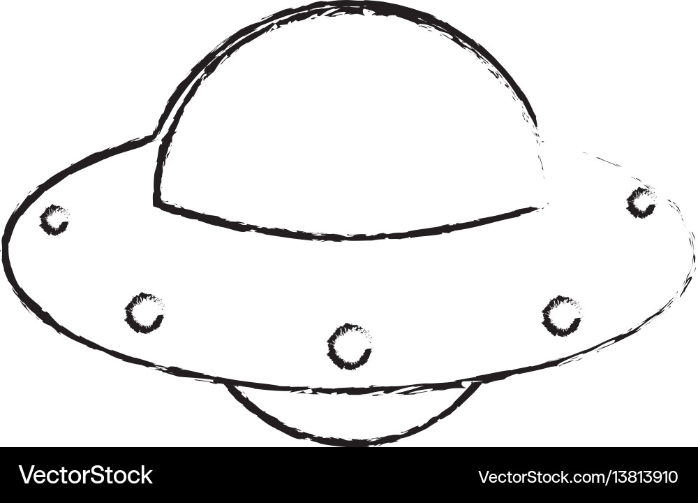 Ufo Raumschiff Technologie Bildskizze Ufo Raumschiff Technologie Bildskizze vektorbild