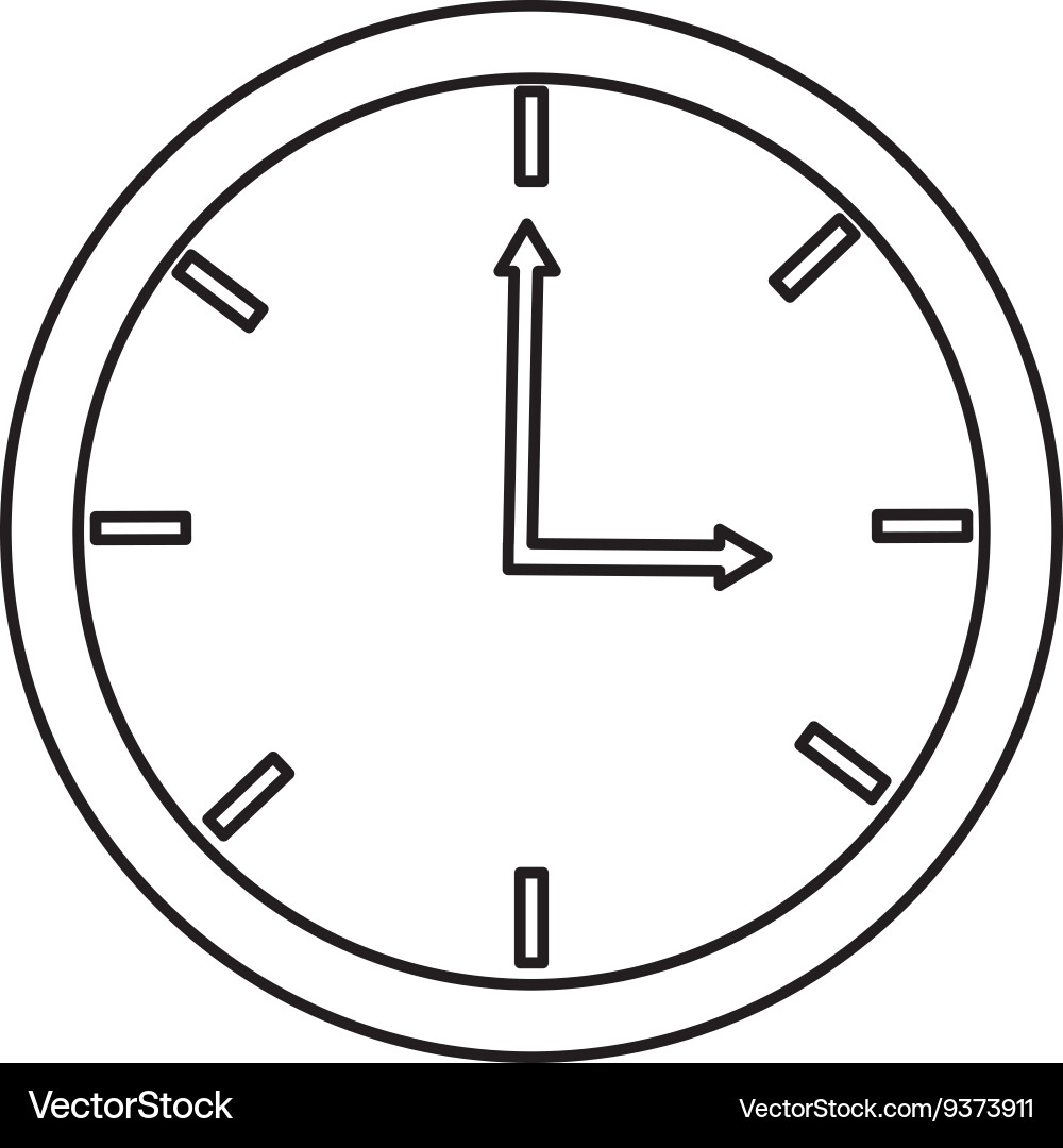 Analog clock over white Vector Image