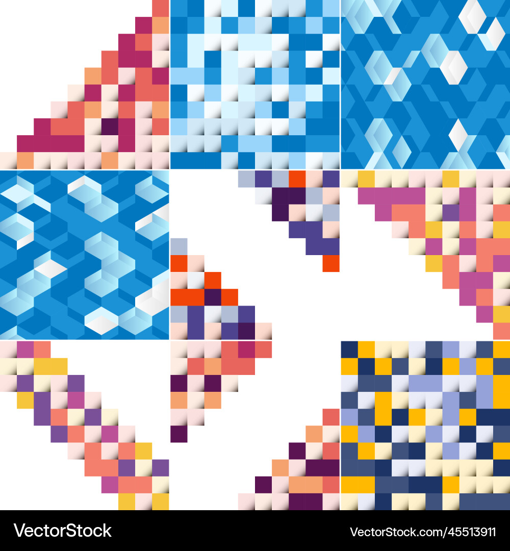 Blue mosaic pattern with a color gradient Blue mosaic pattern with a color gradient vector image