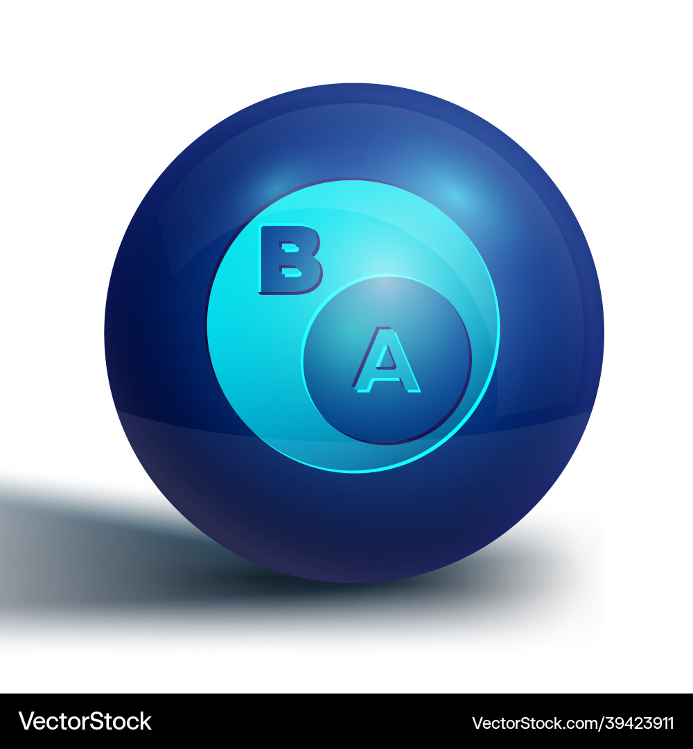 Blue subsets mathematics a is subset of b icon Blue subsets mathematics a is subset of b icon vector image