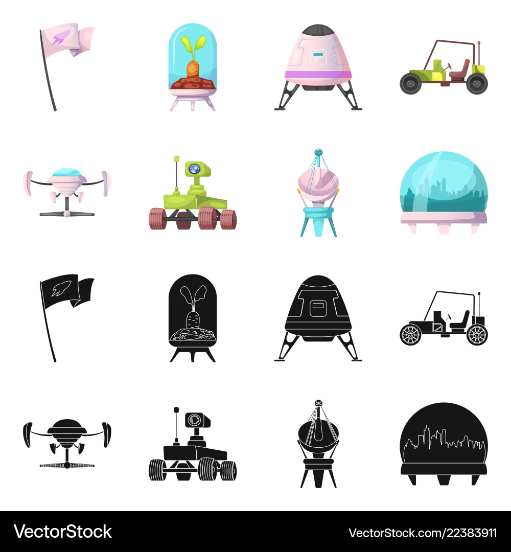 Design of mars and space logo set Design of mars and space logo set vector image