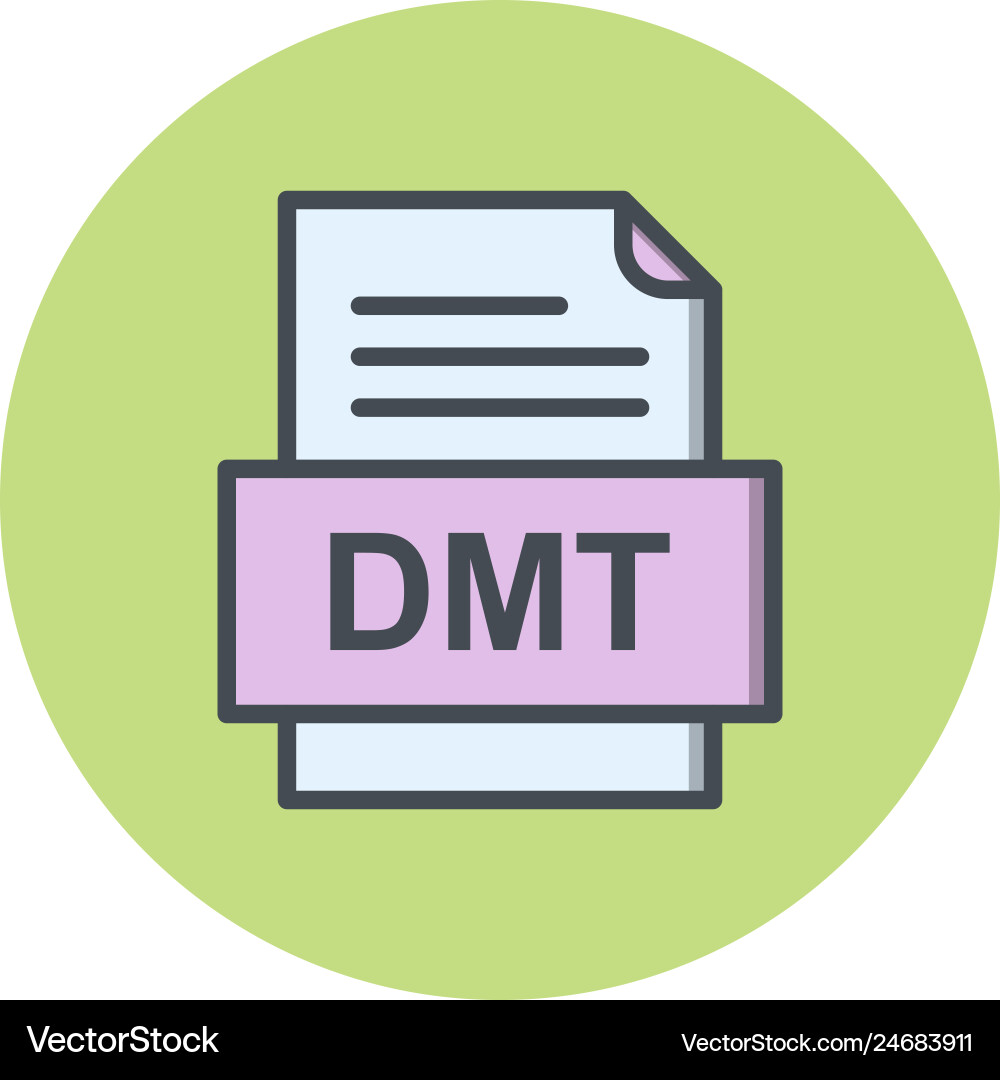 Dmt file document icon vector image