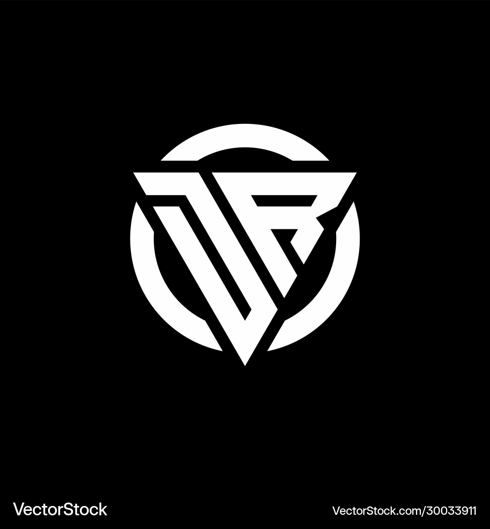 Dr logo with triangle shape and circle rounded Dr logo with triangle shape and circle rounded Vector Image