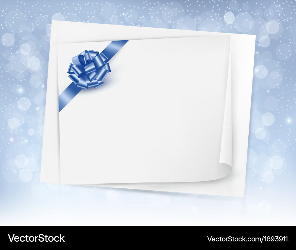 Festlicher Weihnachtshintergrund mit Geschenkbogen Vektorbild