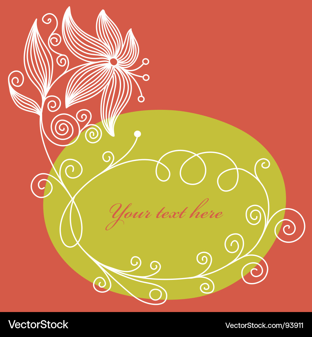 Floral Branch Frame vector image