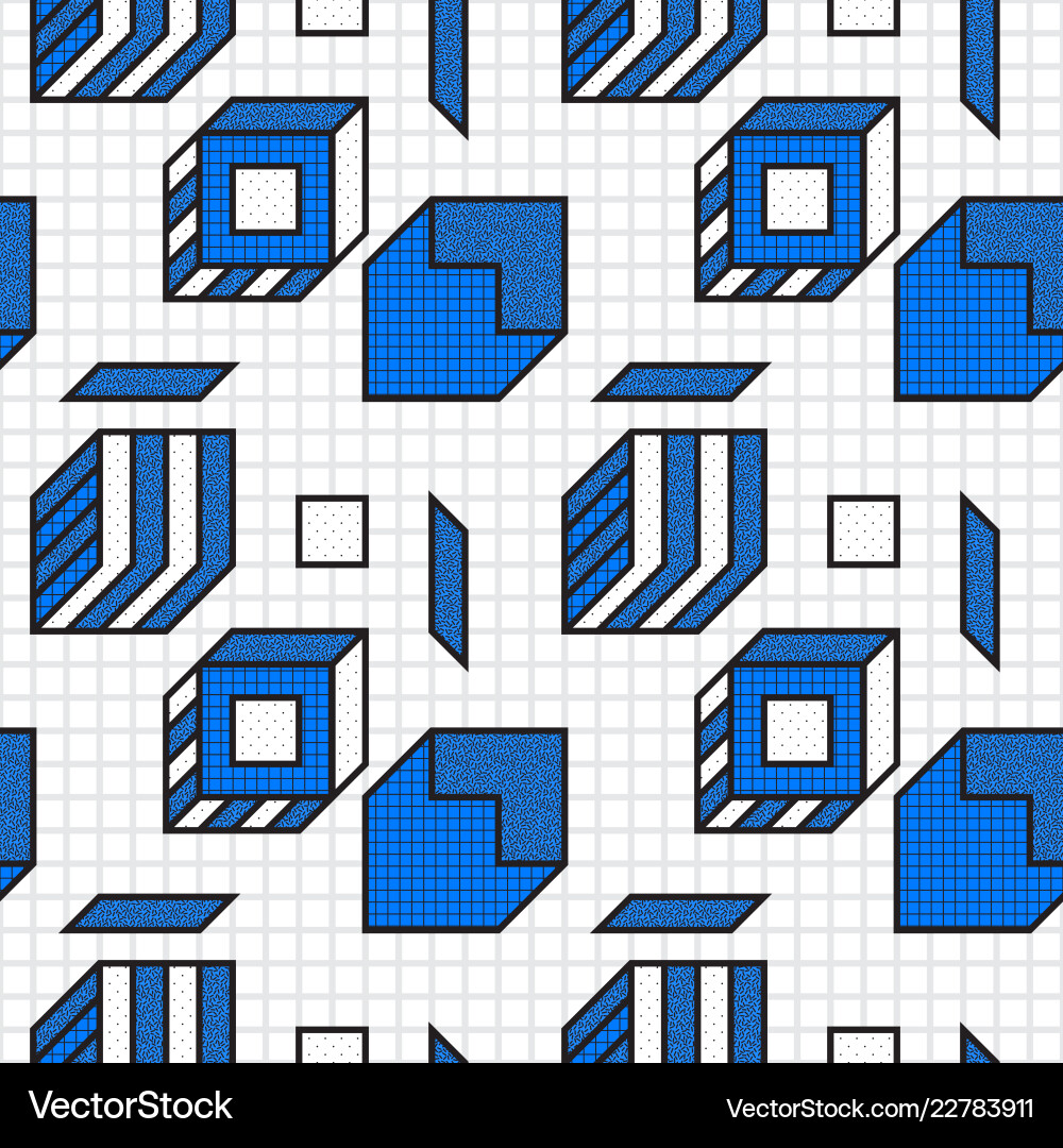 Geometric seamless patterns with textured Geometric seamless patterns with textured vector image
