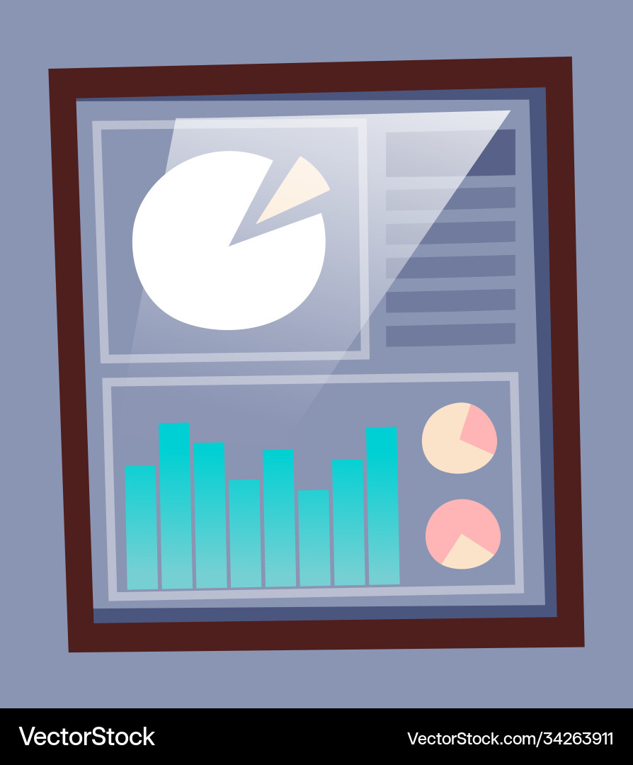 Graphics data image bar chart pie charts graph Graphics data image bar chart pie charts graph Vector Image