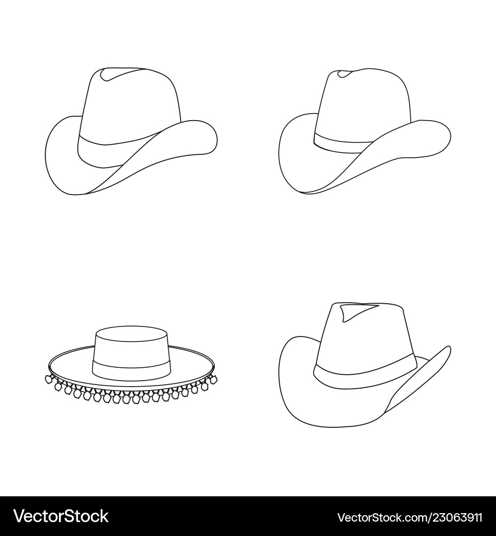 Isolated object of hat and cap symbol set Vector Image