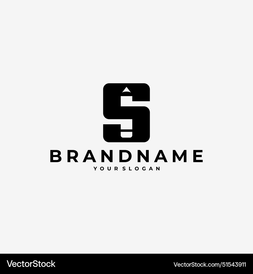 Letter s initial Bleistift-Logo-Symbol Letter s initial Bleistift-Logo-Symbol Vektorbild