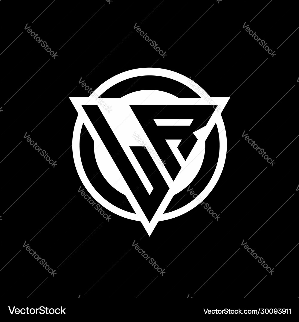 Lr logo with negative space triangle shape Vector Image