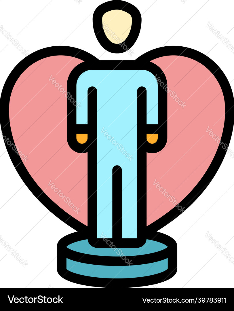 Man loyalty program icon color outline Man loyalty program icon color outline Vector Image