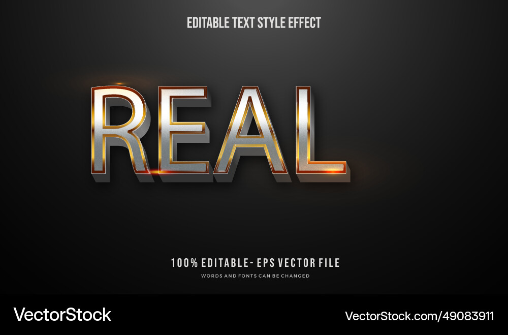 Modern editable text style effect gradient color vector image