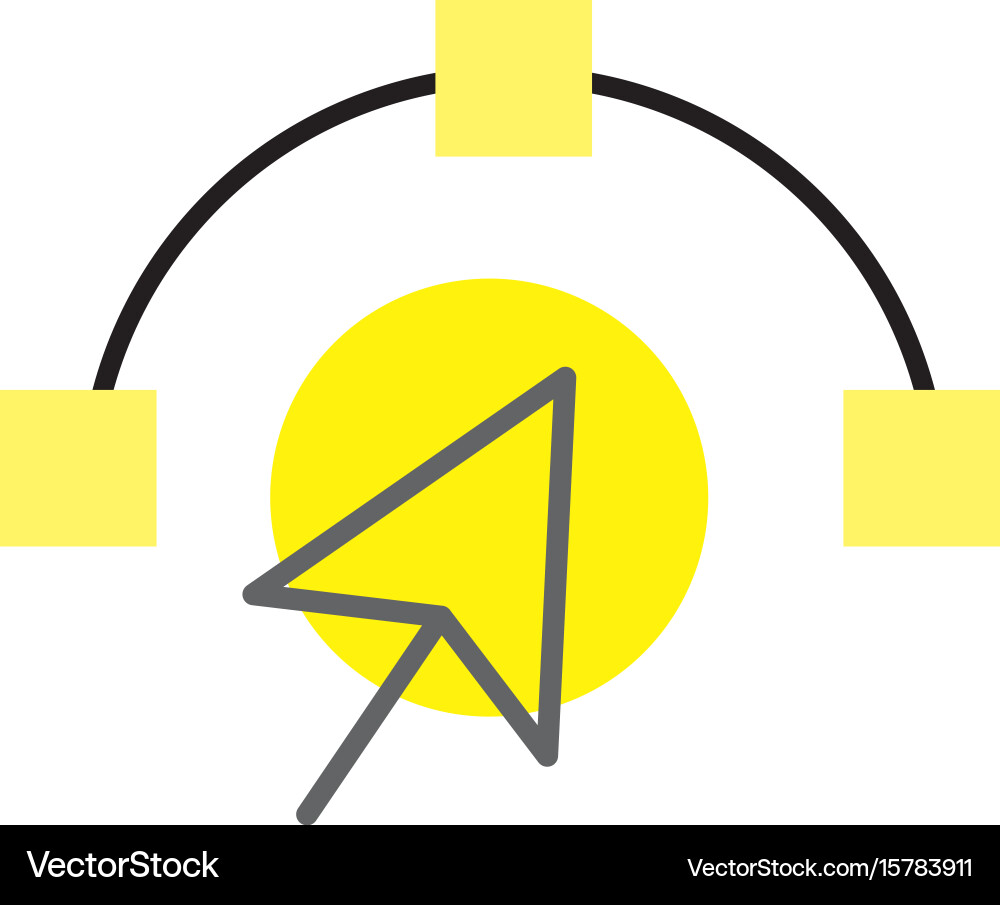 Pfeil-Cursor mit Knoten Design-Bild vektorbild